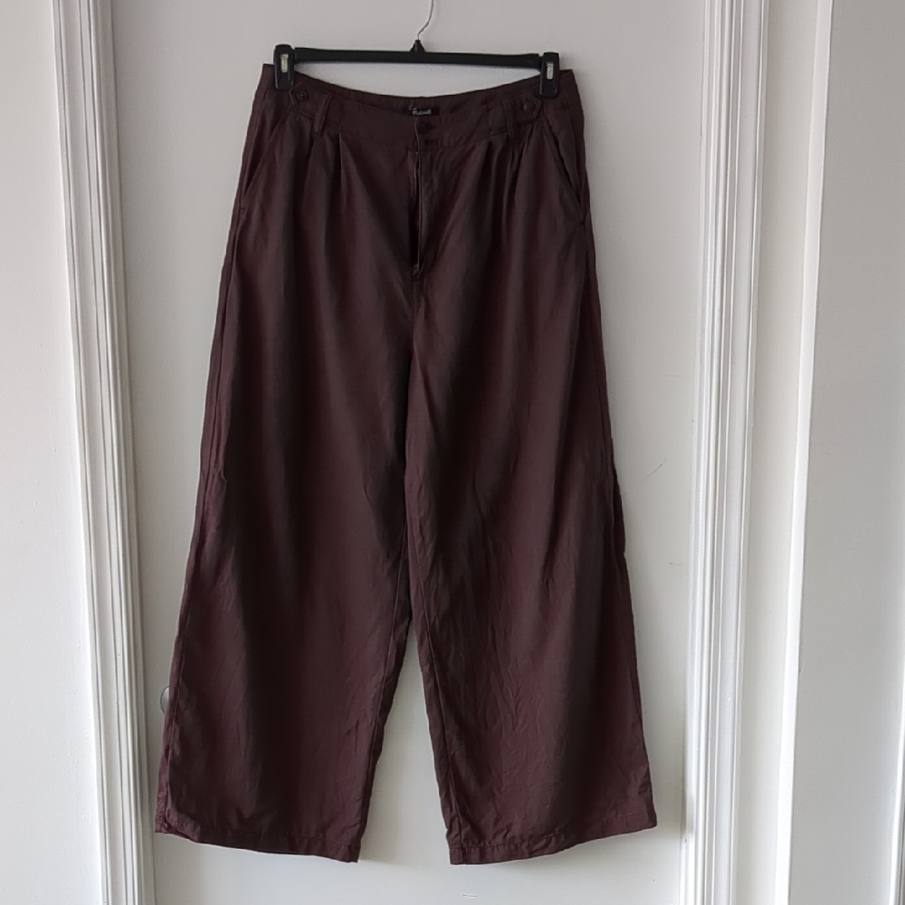 Madewell Women's Chocolate Wide-Leg Pants